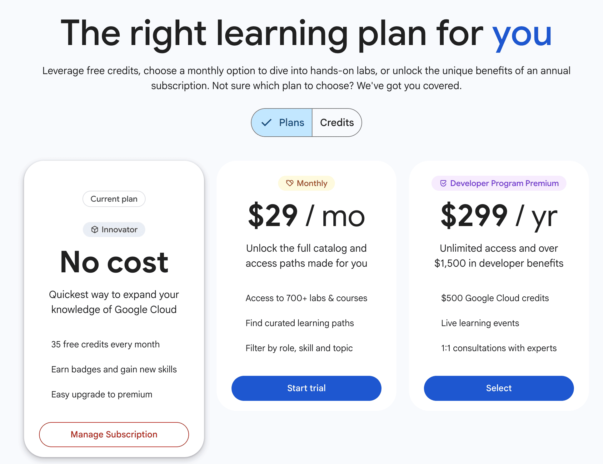 Google Cloud Skills Boost subscription